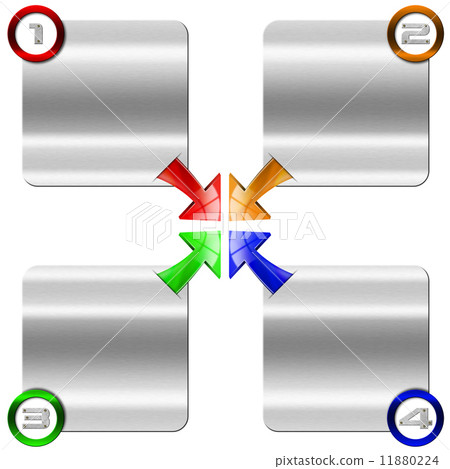 Next Step Metal Box with Colored Arrows 11880224