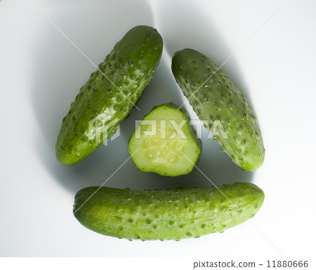 Three cucumbers and slice Three cucumbers and slice 11880666