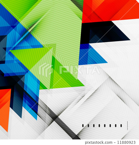 Modern glossy triangles business layout 11880923