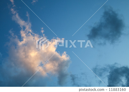 Clouds on evening sky, background photo texture Clouds on evening sky, background photo texture 11883160