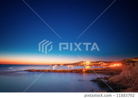 Ibiza island night view Ibiza island night view 11883702