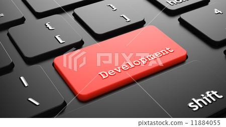 Development on Red Keyboard Button. 11884055