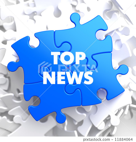 Top News on Blue Puzzle. 11884064