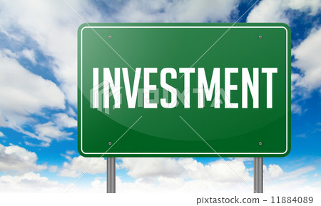 Investment on Green Highway Signpost. 11884089