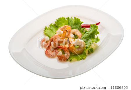 Unshelled king prawn Unshelled king prawn 11886803