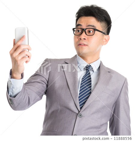 Get shocked while reading on smart phone. Get shocked while reading on smart phone. 11888556