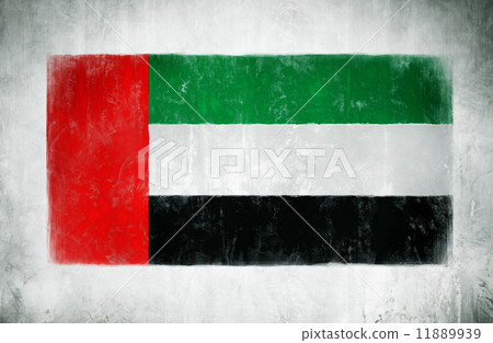 Illustration And Painting Of The National Flag Of Arab Emirates Illustration And Painting Of The National Flag Of Arab Emirates 11889939