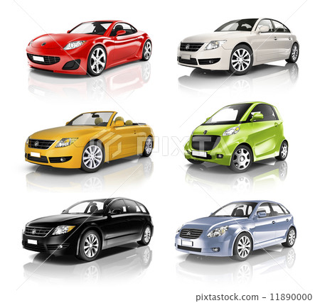 Group of Diverse Cars in a Row 11890000