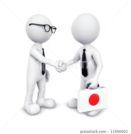 3D Businessman handshaking 3D Businessman handshaking 11890002