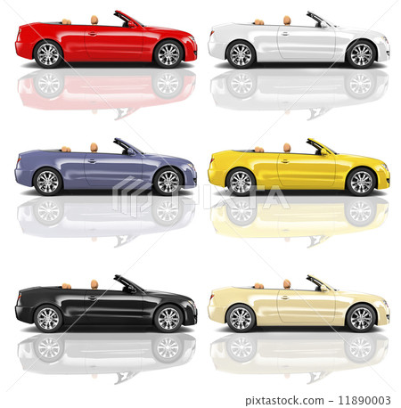 Collection of Multicolored 3D Modern Cars Collection of Multicolored 3D Modern Cars 11890003