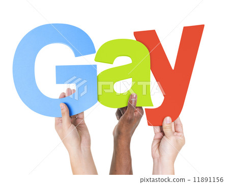 Multiethnic Arms Raised Holding Text Gay Multiethnic Arms Raised Holding Text Gay 11891156