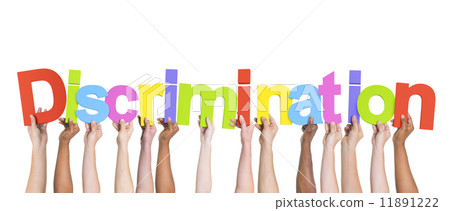 Diverse Hands Holding the Word Discrimination Diverse Hands Holding the Word Discrimination 11891222