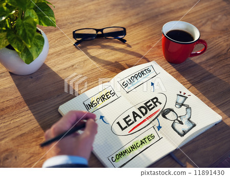 Man with Note Pad and Leader Concept 11891430