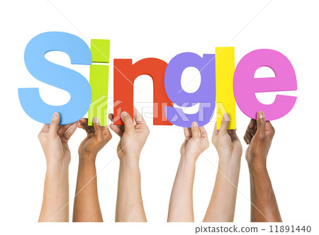 Diverse Hands Holding the Word Single 11891440