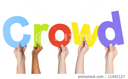 Diverse Hands Holding The Word Crowd Diverse Hands Holding The Word Crowd 11892127