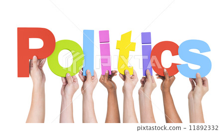 Diverse Hands Holding The Word Politics Diverse Hands Holding The Word Politics 11892332