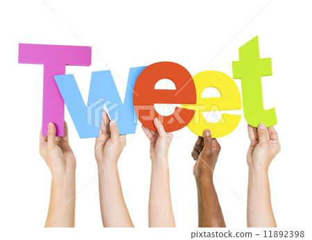 Multi-Ethnic Group Of People Holding The Word Tweet 11892398