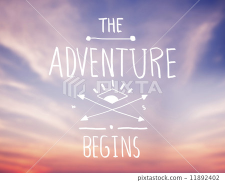 Bright Pink Sky with Adventure Quote Bright Pink Sky with Adventure Quote 11892402