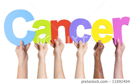 Diverse Hands Holding The Word Cancer 11892404
