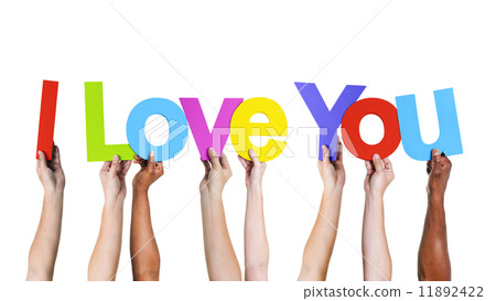 Diverse People Holding the Message I Love You 11892422