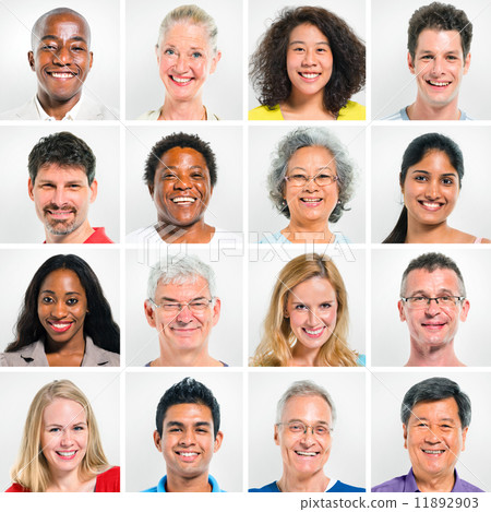 Collection Of Happy Multi-Ethnic People Collection Of Happy Multi-Ethnic People 11892903