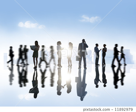Group of Business People in Town 11892979