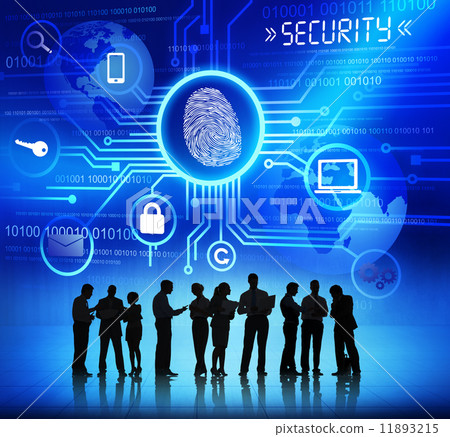 Silhouettes of Business People and Security Concepts Silhouettes of Business People and Security Concepts 11893215
