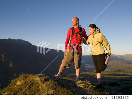 Extreme Athletes Exercising in the Mountains 11893385