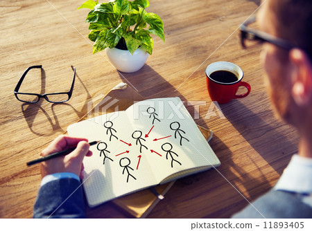 Man with a Note Pad and Attraction Concept 11893405