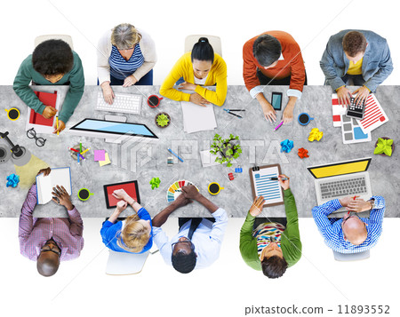 Diverse People Working and Photo Illustrations Diverse People Working and Photo Illustrations 11893552
