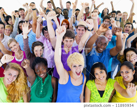 Large Group of People Celebrating Large Group of People Celebrating 11893934