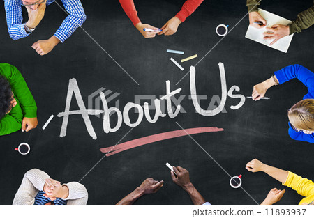 Multi-Ethnic Group of People and About-Us Concept Multi-Ethnic Group of People and About-Us Concept 11893937