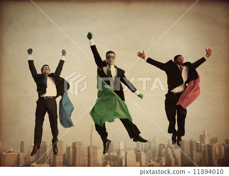 Retro Superhero Businessmen Retro Superhero Businessmen 11894010