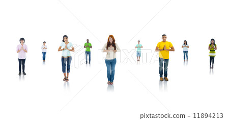 Group of young people praying 11894213