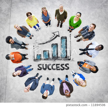 Multi-Ethnic Group of People and Success Concepts 11894506