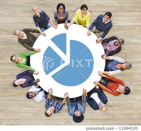 Multiethnic People Forming Circle and Chart Multiethnic People Forming Circle and Chart 11894520