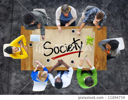 People in a Meeting and Society Concept People in a Meeting and Society Concept 11894739