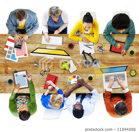 People Working in the Office Photos and Illustration 11894898