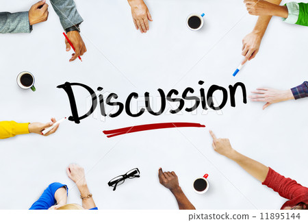 Multi-Ethnic Group of People and Discussion Concept 11895144