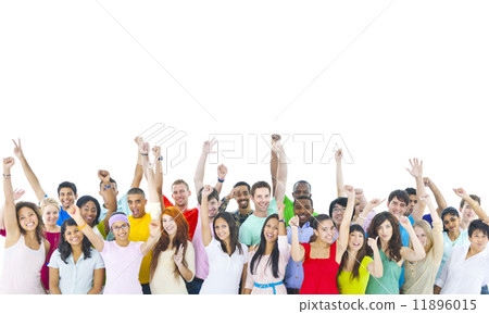 Large Group of People Celebrating 11896015