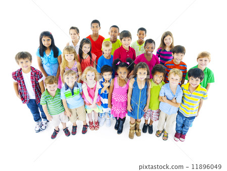 Multi-ethnic Chidrend in casual wear 11896049