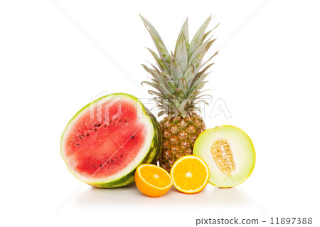 Tropical fruits isolated on white background 11897388