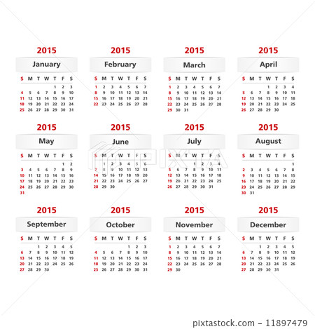 15 Calendar Stock Illustration