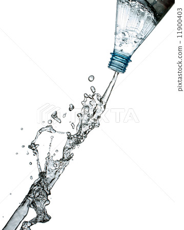 Water pouring from plastic bottle Water pouring from plastic bottle 11900403