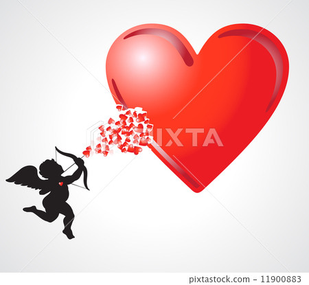 cupid with heart 11900883
