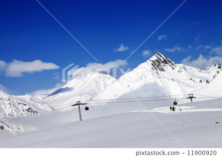 Ski resort at nice sun day Ski resort at nice sun day 11900920