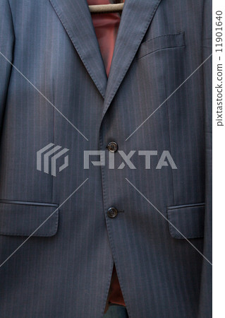 silk blue jacket with stripes 11901640