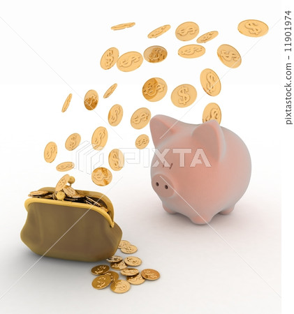 Piggy Bank and Dollar, Finance concept 11901974