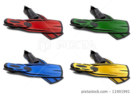 Two flippers for diving 11901991