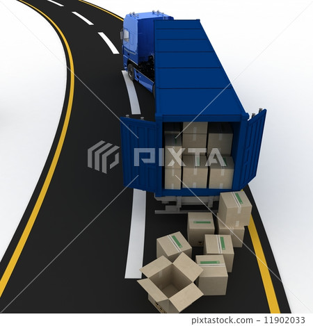 truck with boxes truck with boxes 11902033